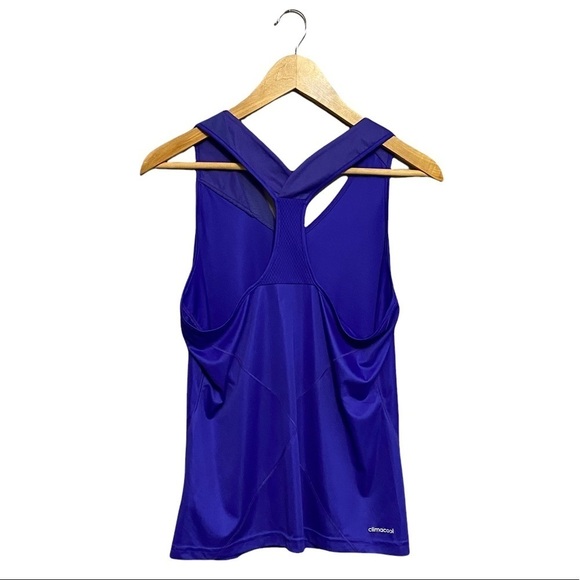 ADIDAS | Womens Blue-Purple Climacool Response Athletic Racer Back Tank Top - Picture 2 of 5